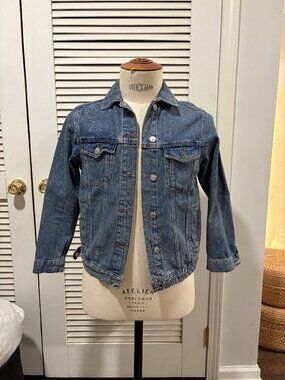 Topshop Women's Stretch Denim Jacket Medium Wash